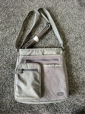 Lug Monorail Convertible Crossbody Backpack Gray Bag Travel Insulate Pocket